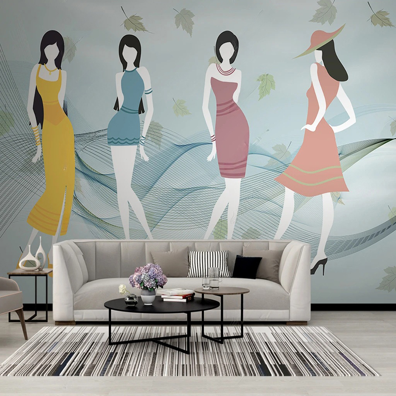 Commercial Wallpaper Printing - Mural kustom dekorasi Modern dekorasi rumah