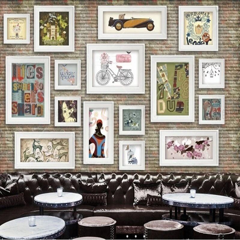Commercial Wallpaper Printing - Lukisan dekoratif bernuansa nostalgia untuk dinding