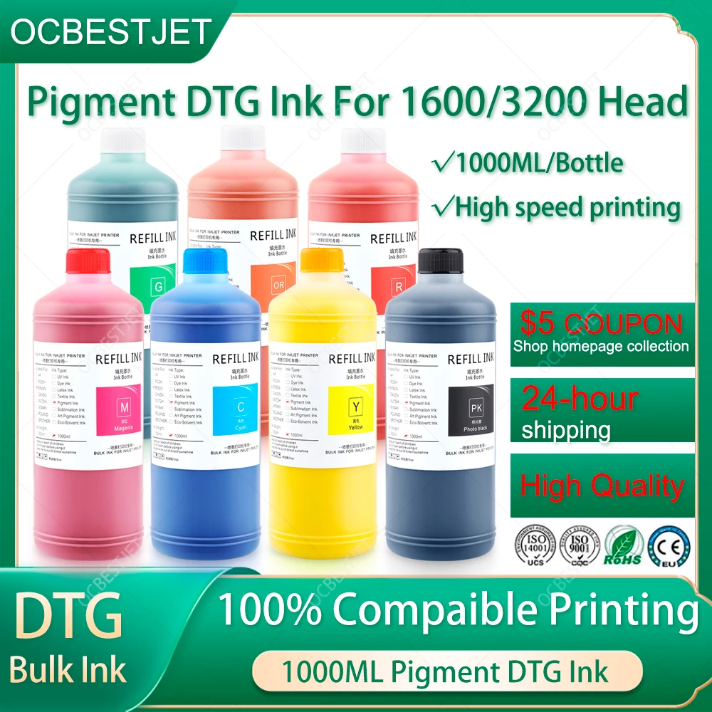 Direct To Garment Ink - 1000ML/Botol Tinta DTG Tekstil untuk Printer