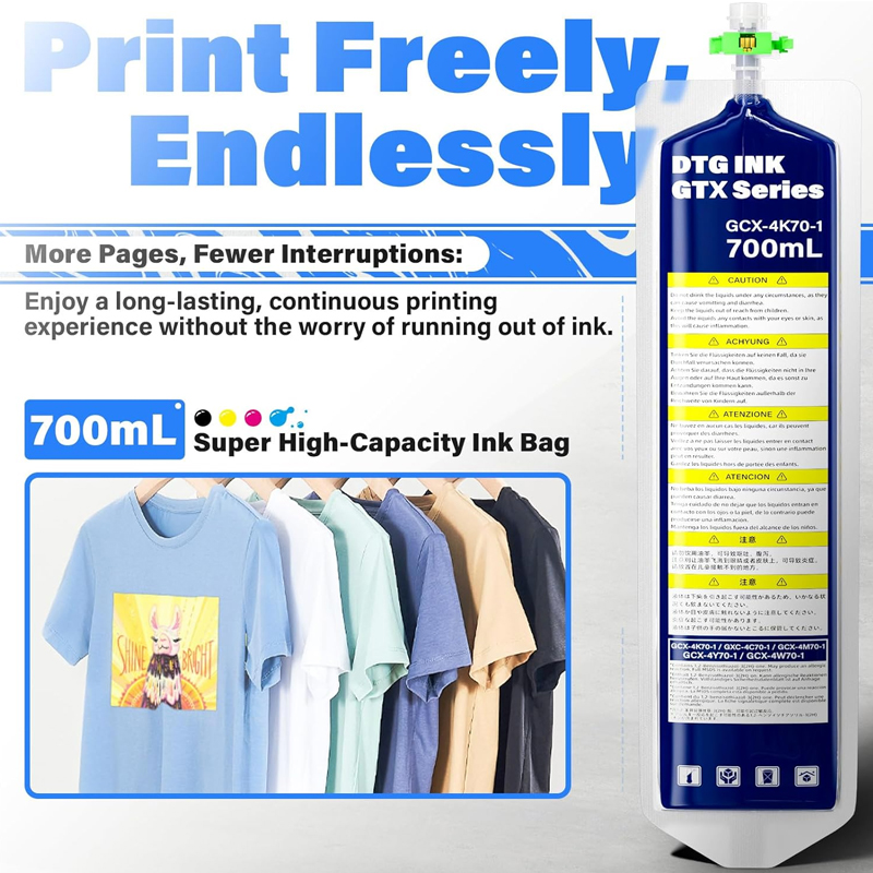 Tinta Tekstil DTG 700ML Untuk  - Direct To Garment Ink ulasan dan harga