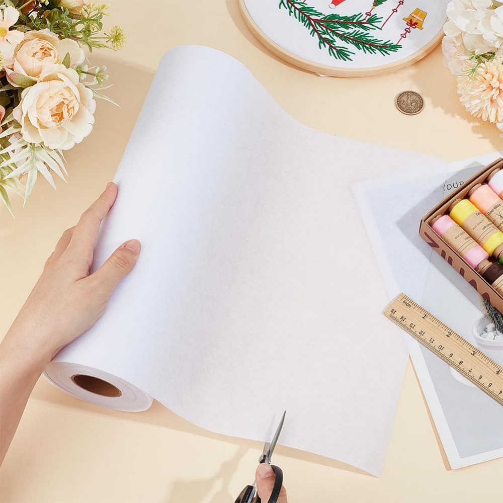 Penstabil Bordir Potong Putih  - Embroidery Stabilizer Backing ulasan dan harga