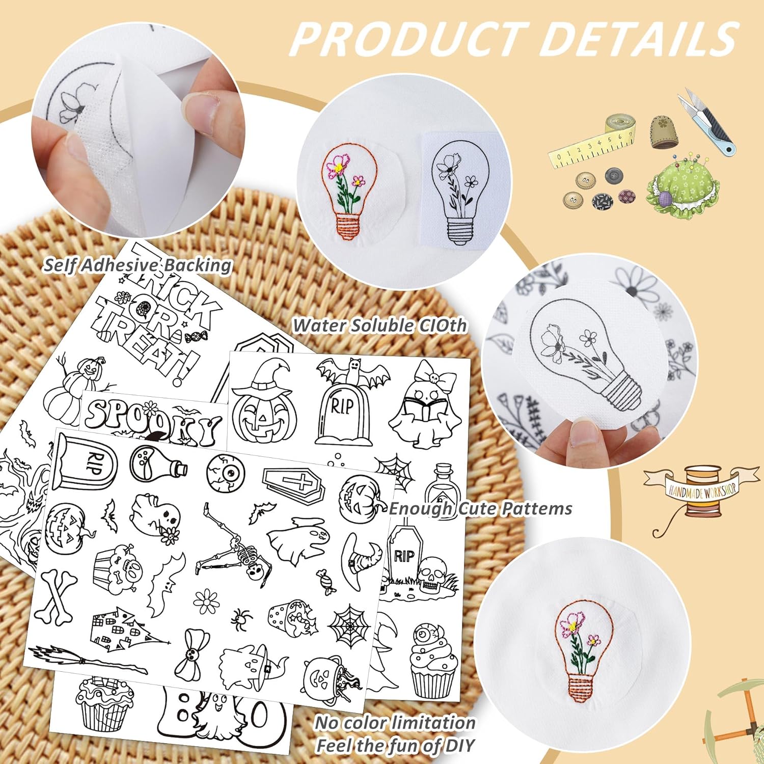 Pola Bordir Penstabil Larut Ai - Embroidery Stabilizer Backing ulasan dan harga