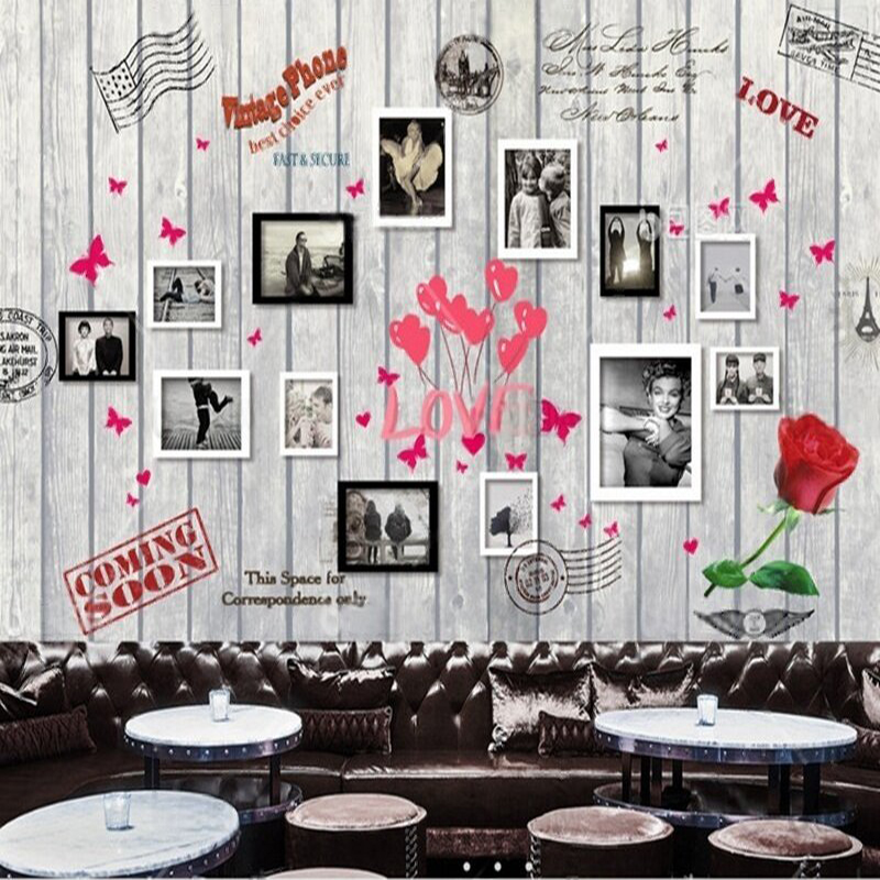 Foto bentuk hati dengan tekstu - Commercial Wallpaper Printing ulasan dan harga